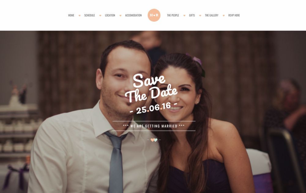 Save the Date wedding website