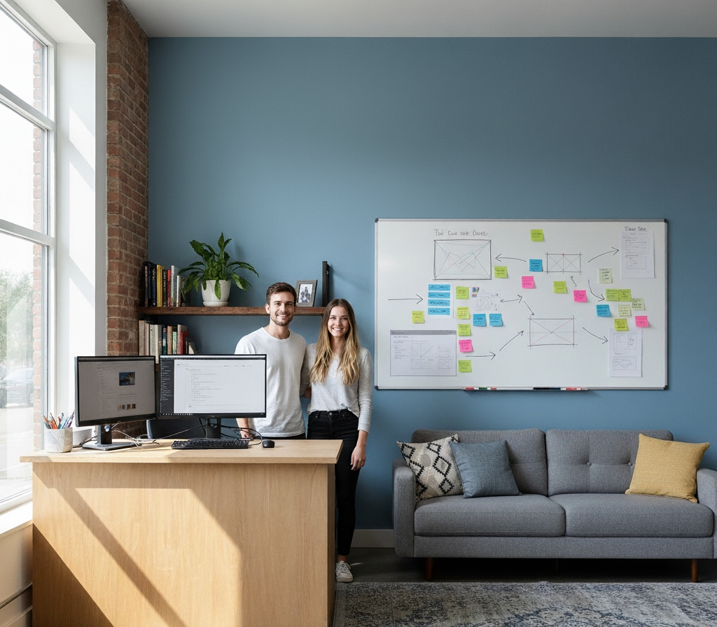 The Hello. Web Design team working together